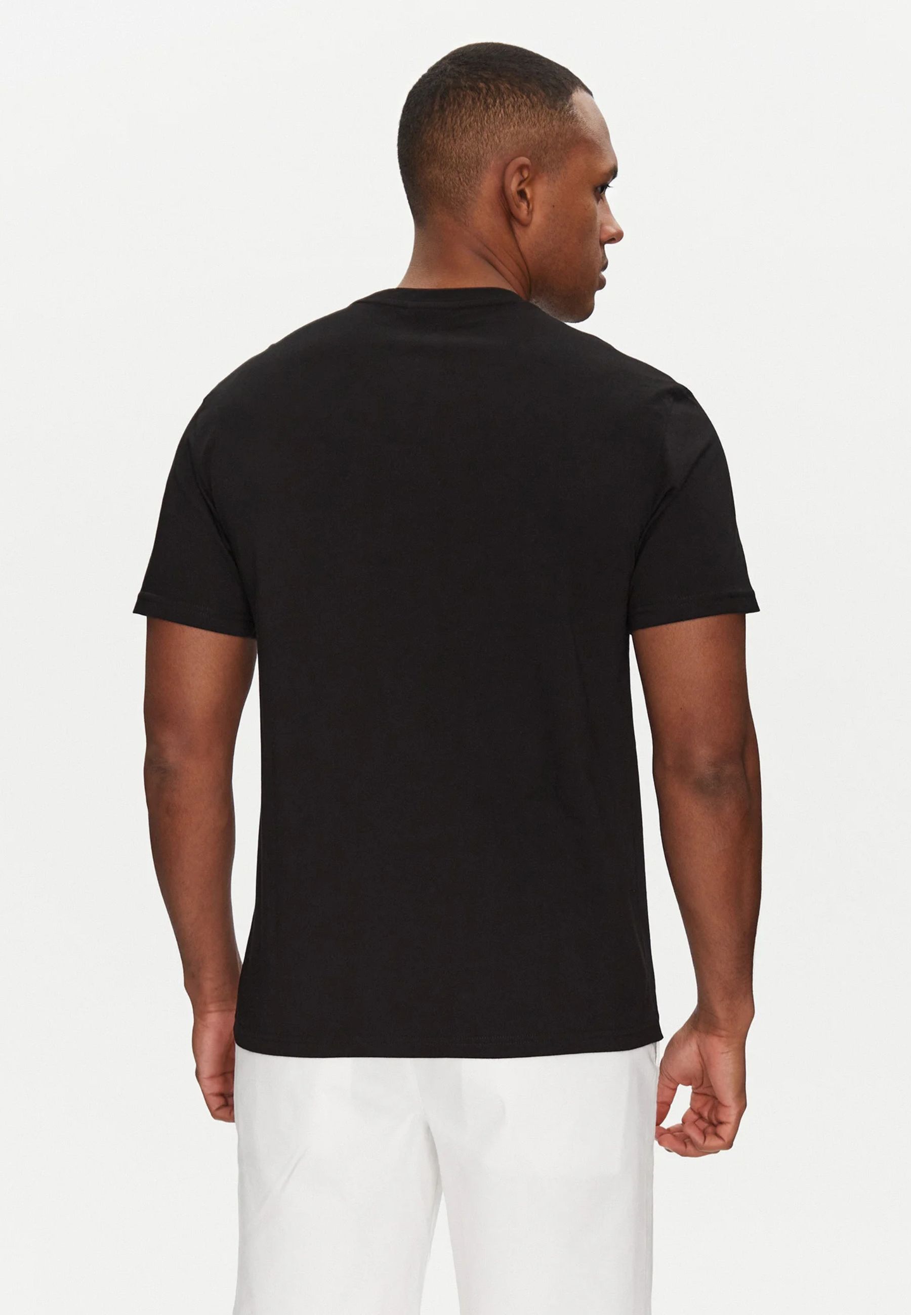 T-shirt realizzata in maglia con stampa EMPORIO ARMANI